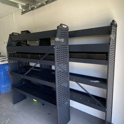  KNAPHEIDE set of 2 Adjustable steel Van Shelving