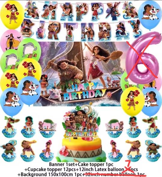 Moana 2 Birthday Party Decorations