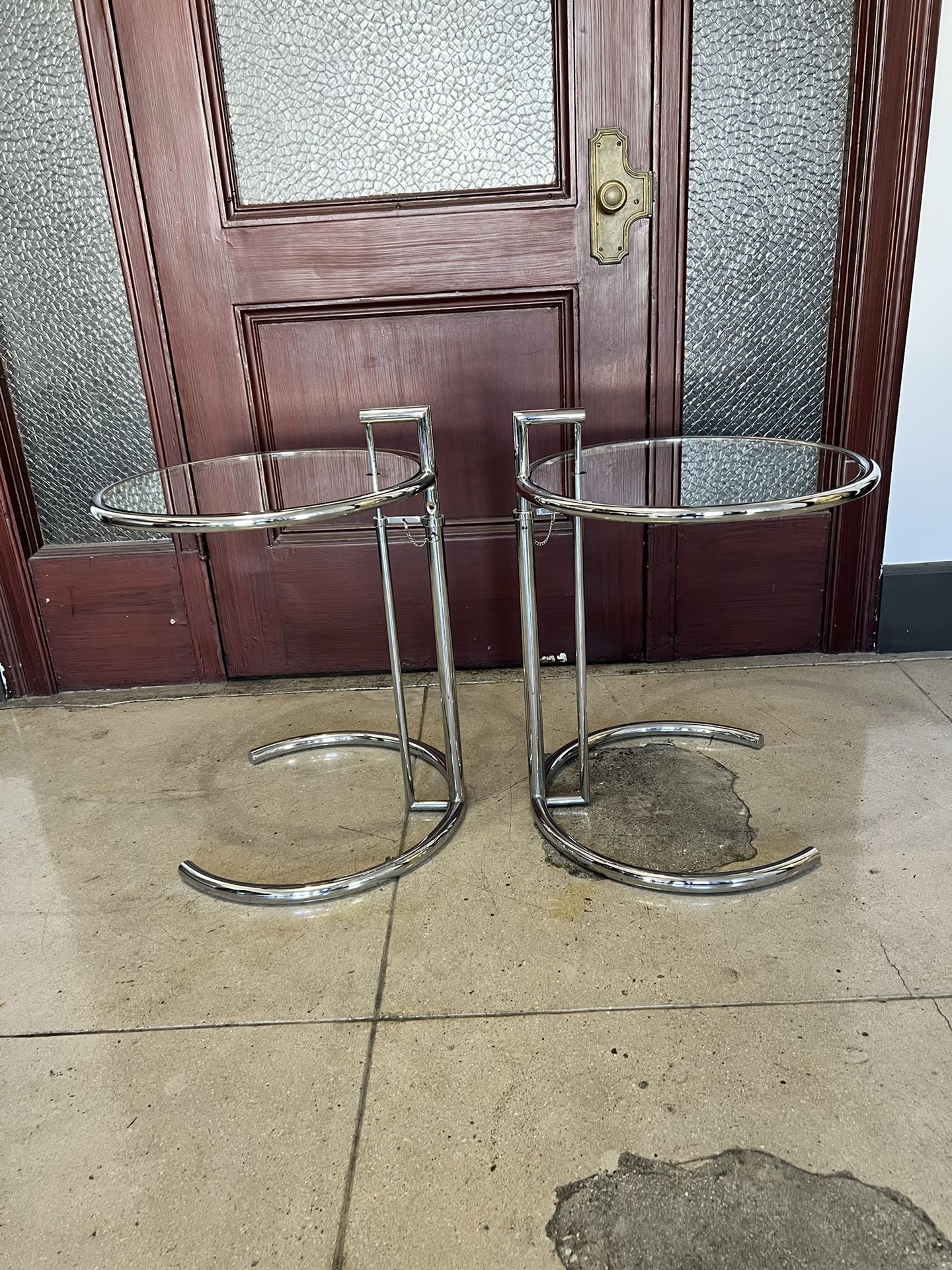 Chrome End Table - Eileen Grey Style