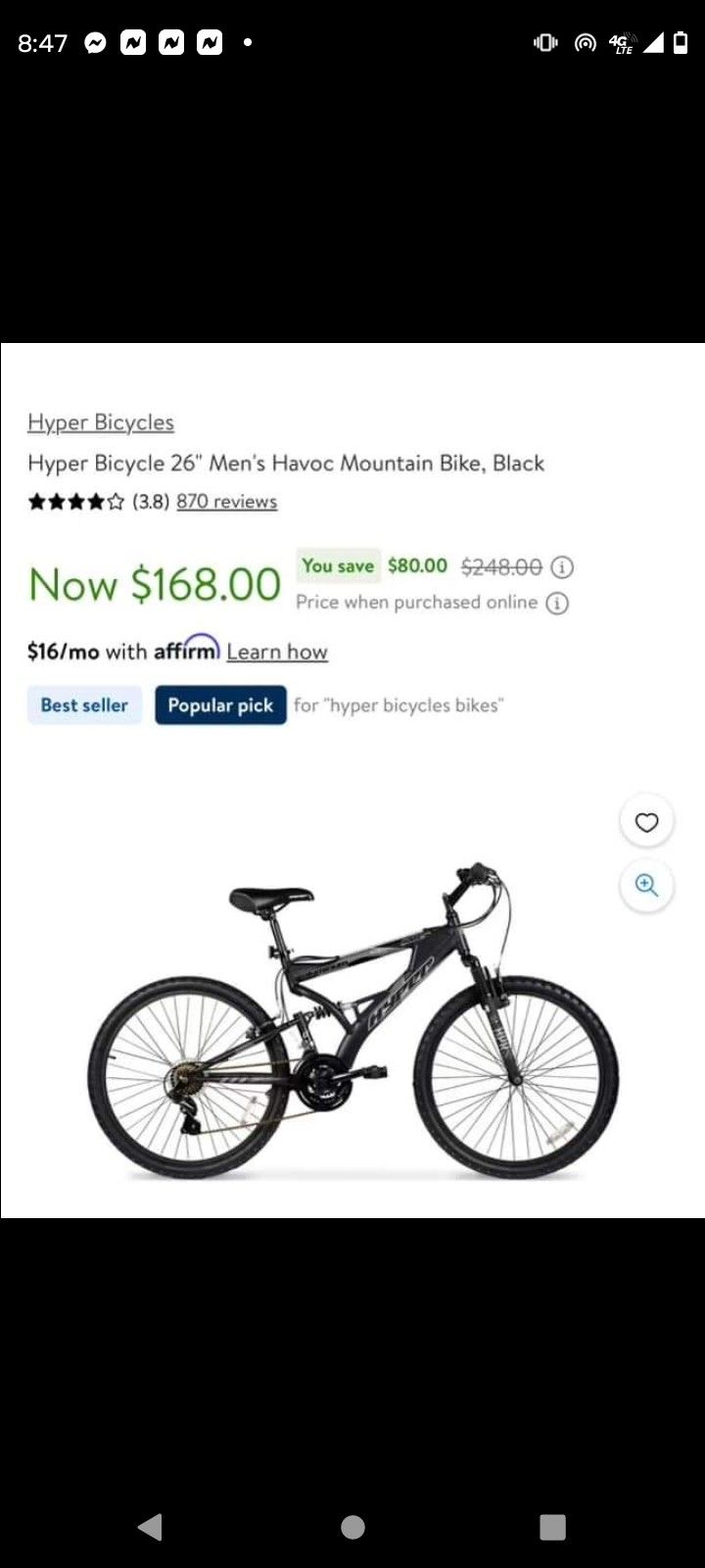 26" Men's Havoc Mountain Bike