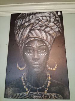African Woman Portrait Canvas Wall Art