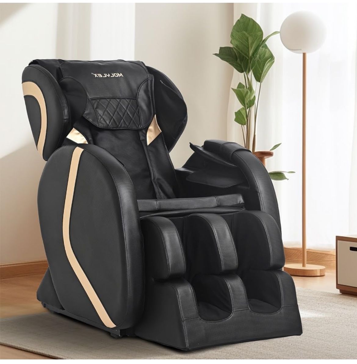 Zero Gravity Massage Chair Recliner, Full Body Massage with Foot Rollers and Heat Therapy Air Pressure System, Remote Control, Massage Chair Recliner 
