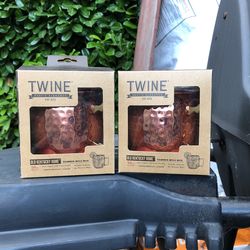 2 Hammered Mule Mugs