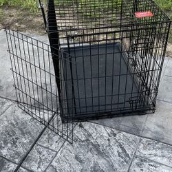 double door pet crate with divider 36x24x22