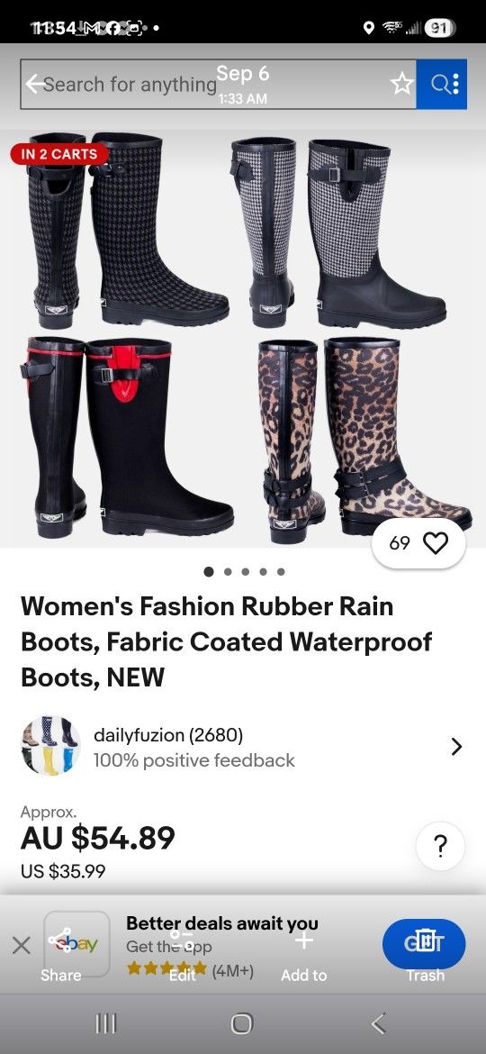 Boots Rubber Rain