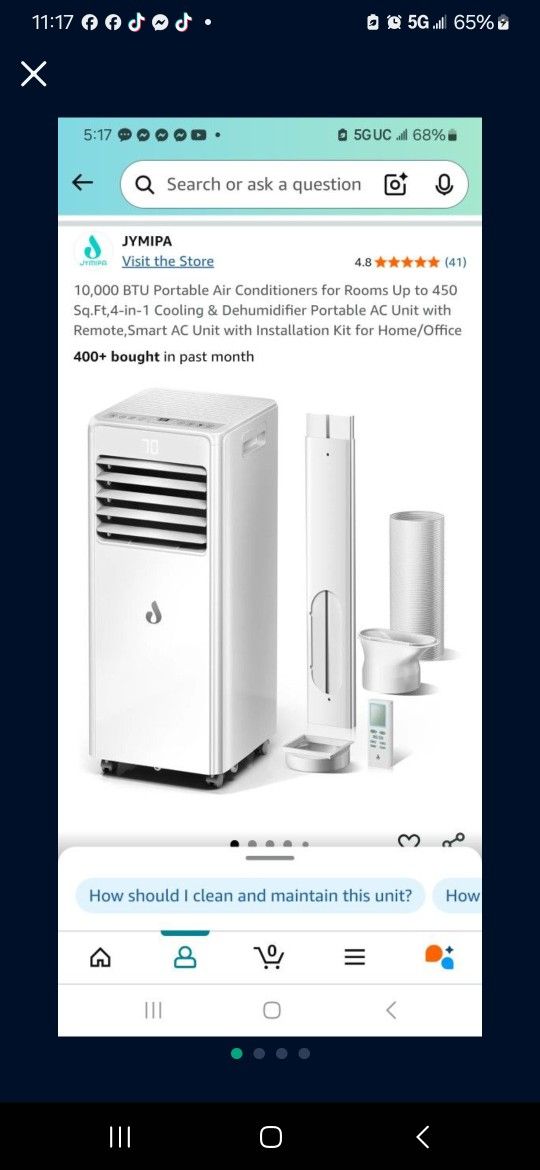 10,000 BTU Air Conditioner New In Box