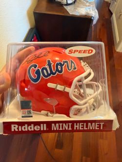 Tim Tebow Signed Mini Helmet FL Gators COA