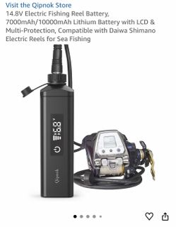 14.8V Electric Fishing Reel Battery, 7000mAh/10000mAh Lithium Battery with LCD & Multi-Protection, Compatible with Daiwa Shimano Electric Reels for Se