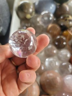 Rainbow Flash Quartz Spheres