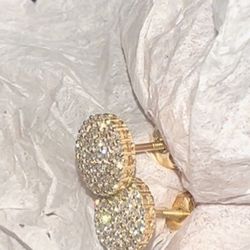 High Quality Diamond CLUSTER EARRINGS 