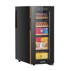 302*Electric Humidor, 33L, 250 Counts Electric Cigar Humidor Cabinet with Cooling Temperature Control, Spanish Cedar Wood Shelves & Drawers, Mechanica