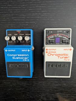 Boss Guitar Pedals - CS3 and TU2 - Compressor and Tuner