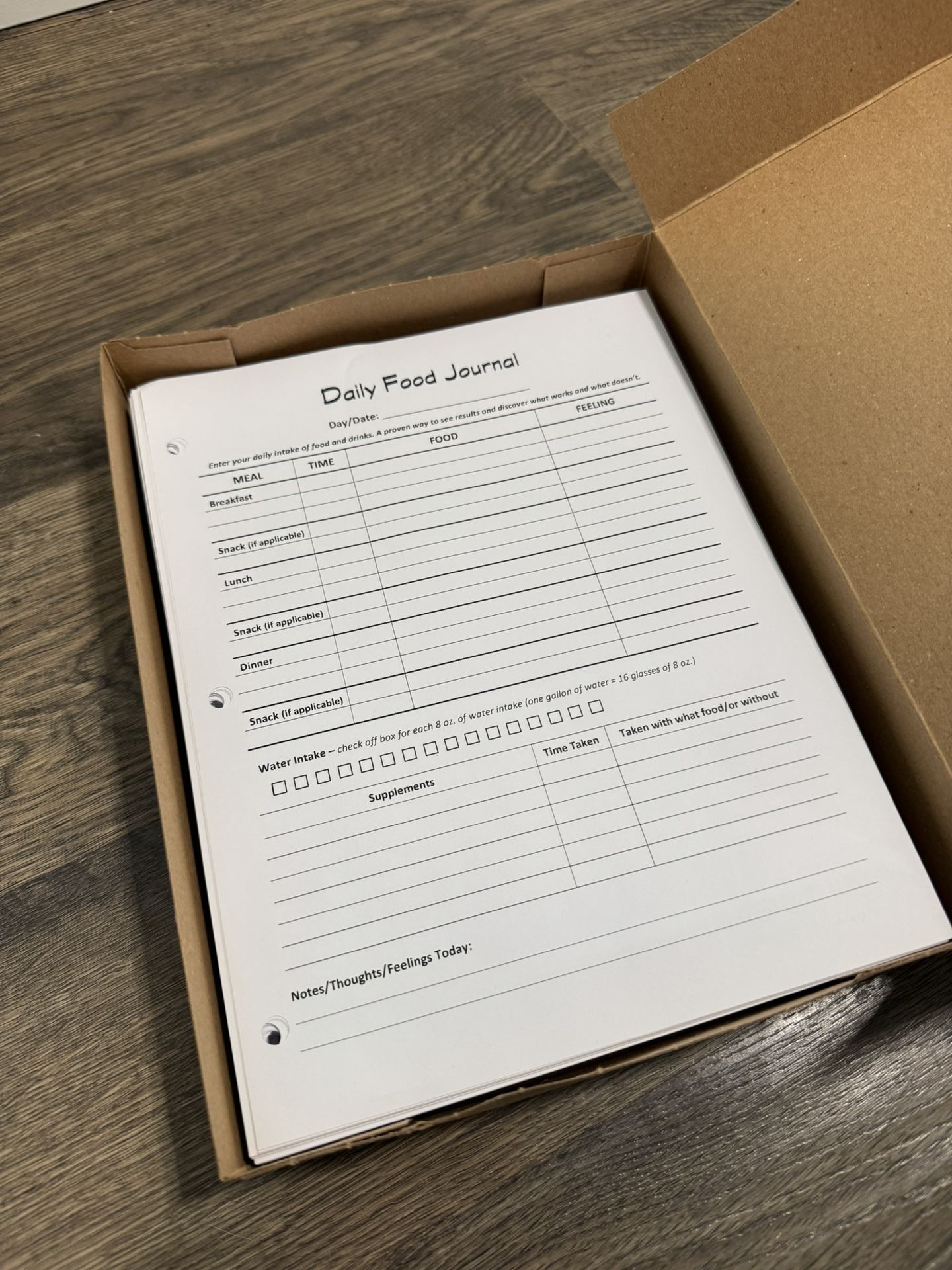 Brand-New 6-Month Daily Food Journal – Wellness, Tracking, Goals