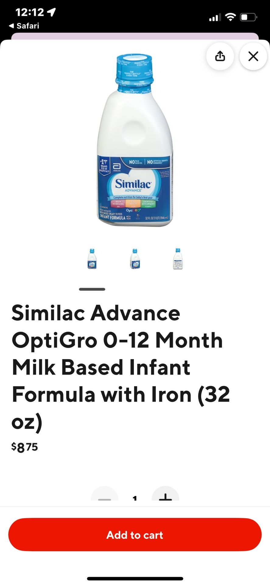 Similac Advance Formula 