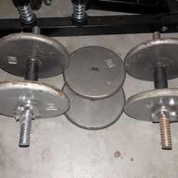 10 Lbs 1 Inch , Total 60 Lbs With Dumbbell Handles