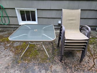Patio table and chairs