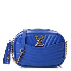 Calfskin New Wave Camera Bag Bleu Neon/preowned