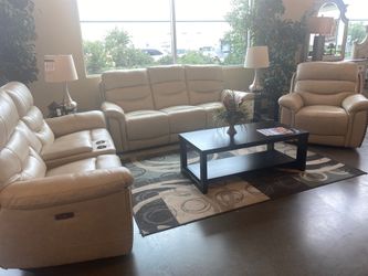 Top grain leather livingroom set