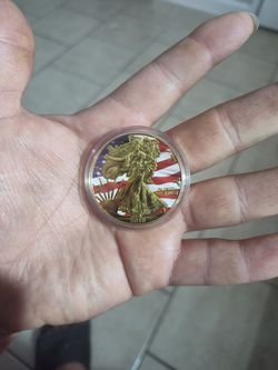 Moneda de recuerdo estatua de la libertad de EEUU moneda de desafío pintadas de américa coleccionable regalo fino colección exquisita