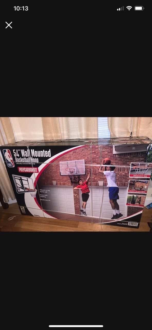 54" Wall Mounted Basketball Hoop