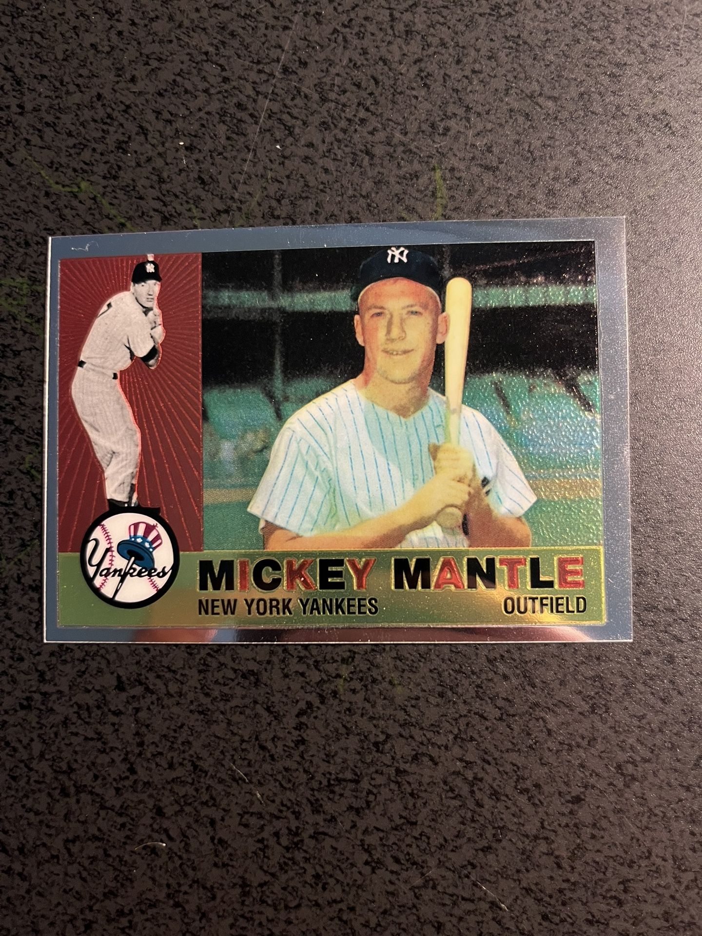 Mickey Mantle Topps 1996 Chrome Refractor Card