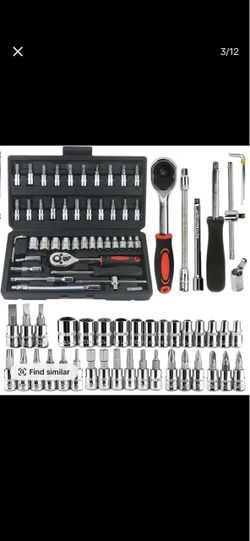 Socket and Bit Set with Ratchet Handle