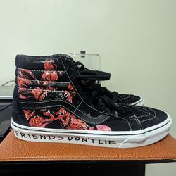 Vans, Stranger Things "Special Edition" Mens Size 10.5. Black, Red, White 