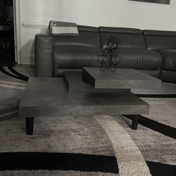 Gray Abstract Coffee Table 