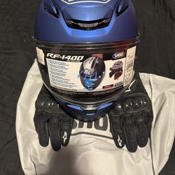 Shoei And Alpine Gloves 