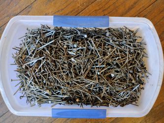 32 pounds of assorted nails