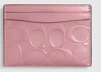 New COACH Women's Essential Card CASE, B4/True Pink, B4/True Pink, Essential Card Case