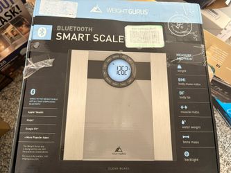 Weight Gurus Bluetooth Smart Scale - Clear Glass Body Fat Analyzer
