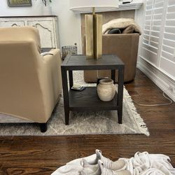 Restoration Hardware Oak Side Table