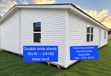 shed casita de patio Double wide doble ancho