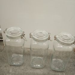 Glass Storage Airtight Silicone Seal Set Of 3