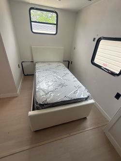 Twin bed size frame with mattress all new furniture free delivery free installation