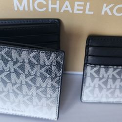 MICHAEL KORS Cooper Ombré Signature Logo Billfold Wallet