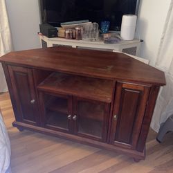 Wood Corner Tv Stand 