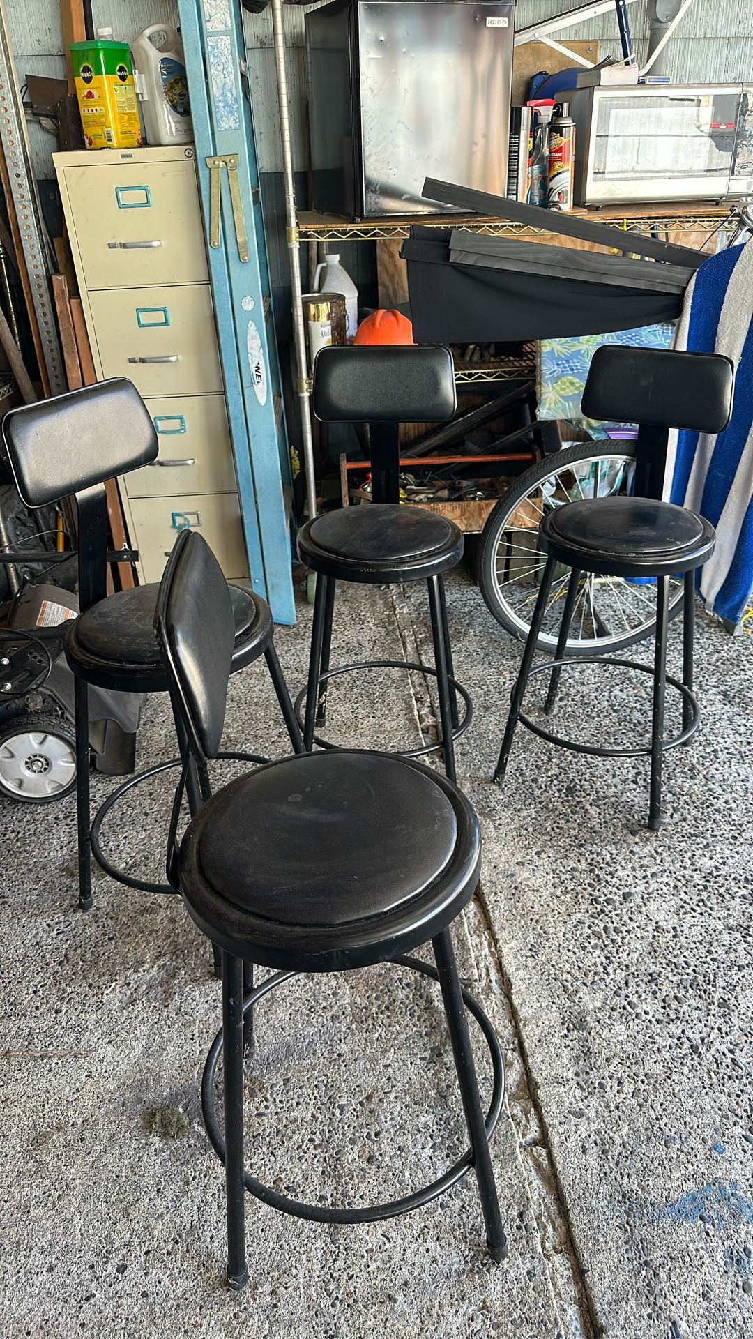 Black Metal Stools