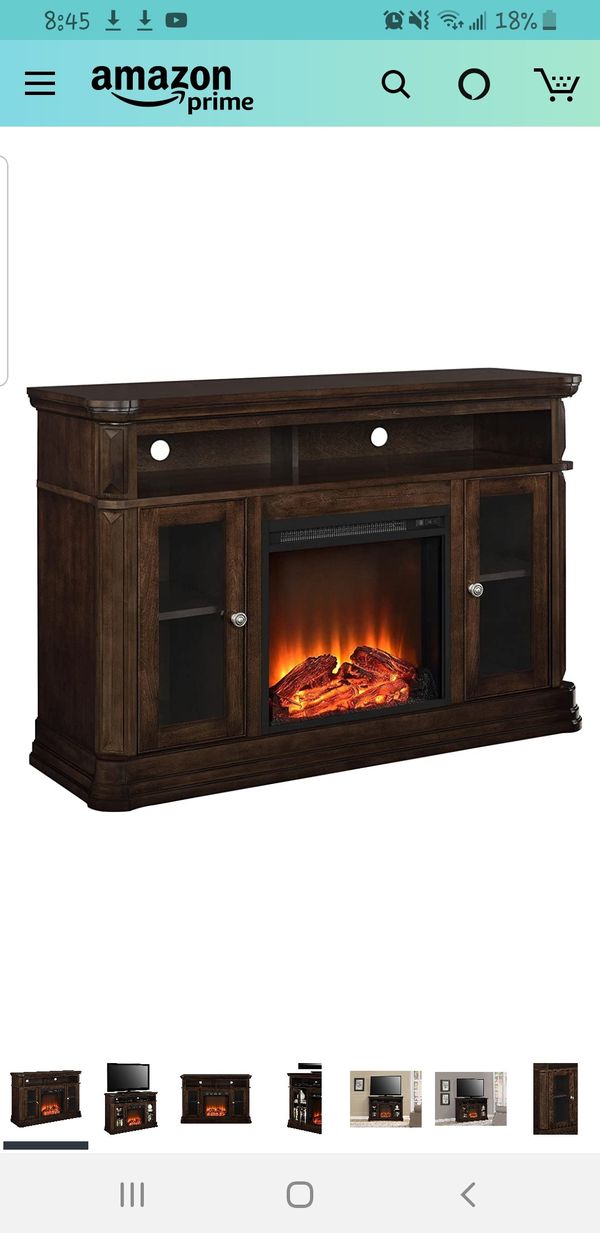 Ameriwood Home Brooklyn Electric Fireplace TV Console for TVs up to 50