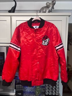 Starter Georgia Bulldogs Satin Bomber Jacket