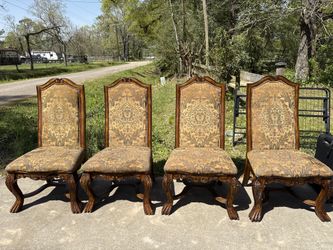 Four Beautiful Solid Wood Chairs