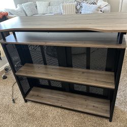 Tommy Hilfiger Bar Table & 3 Black Leather adjustable Tommy Hilfiger Bar Stools