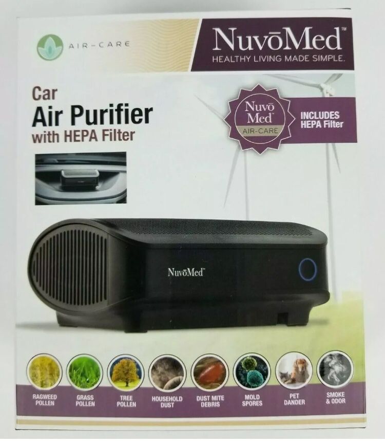 NuvoMed Air-Care Car Air Purifier With Hepa Filter