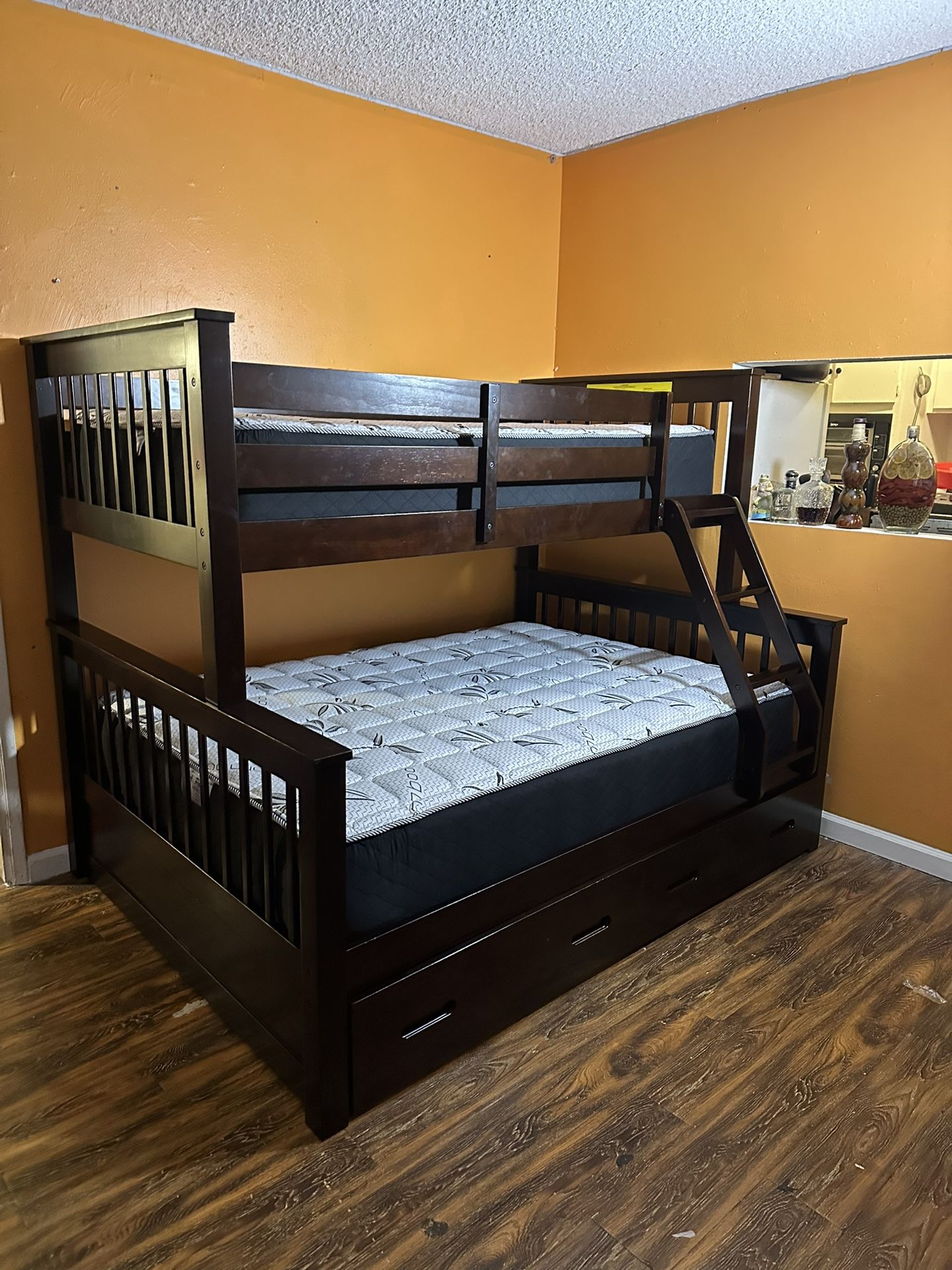 Bunk Bed Full - Twin / Mattress Included π₯ Litera Full / Twin Colchones Incluidos