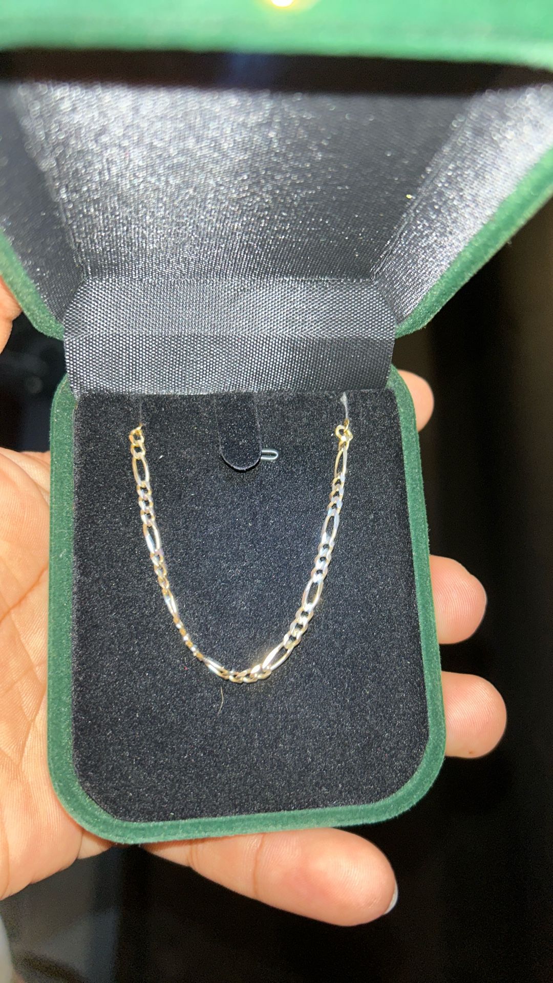 14k figaro chain