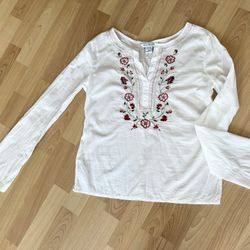 Abercrombie & Fitch Flowers Embroidered Shirt