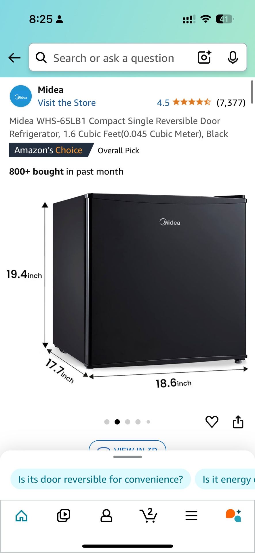 Midea 1.6 Cf Mini Refrigerator
