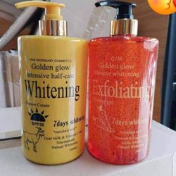 Golden glow shower gels..yellow/red Bottle