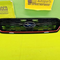 2018 - 2021 SUBARU WRX  STI FRONT BUMPER UPPER GRILLE WITH EMBLEM OEM 91121-VA190 BLACK